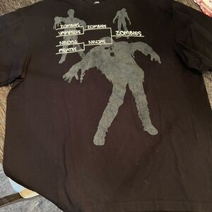 Zombie Family Lineage Black T-Shirt sz XL Like New